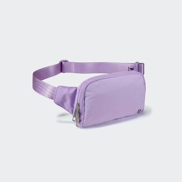 Lilac Large Nylon Belt Bag Fanny Pack with Adjustable Strap, Water-Resistant, Un - Picture 3 of 7
